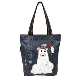 chala polar bear everyday zip tote shoulder bag