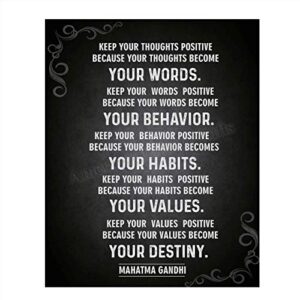 gandhi quotes wall art- “your destiny”- 8 x 10 art wall print art ready to frame. modern home décor, studio & office décor. mahatma gandhi quotes makes a perfect gift for motivation, zen & inspiration