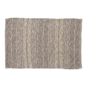 dii woven rag rug collection recycled yarn variegated rustic stripe, 2×3′, stone
