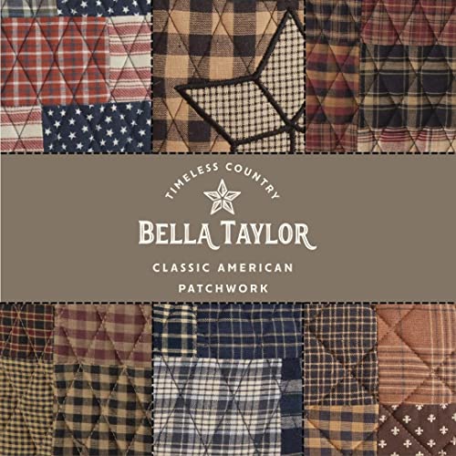 Bella Taylor | Quilted Handbag Purse | 10 Pockets For Organization | Shoulder Carry | Cotton Country Patchwork | Taylor | Rory