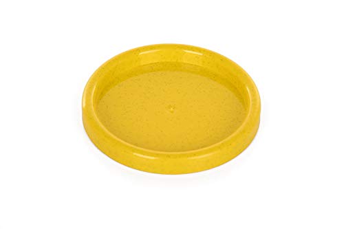 Mintra Home Durable Plastic Coasters 4pk (Yellow) - 09053 - for Drinks, Coffee, Water - Drink Cup Holder for Kitchen, Home, Table Protection (Protect Furniture from Water Marks & Damage)