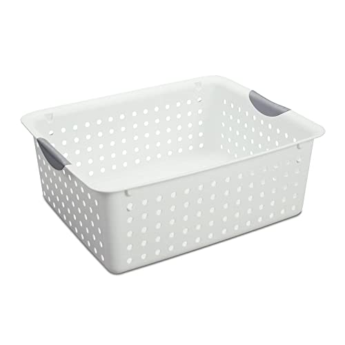 Sterilite Set of Ultra Plastic Storage Baskets with Handles Including 12 Small, 12 Medium, and 6 Large Containers for Home Organization, 30 Count