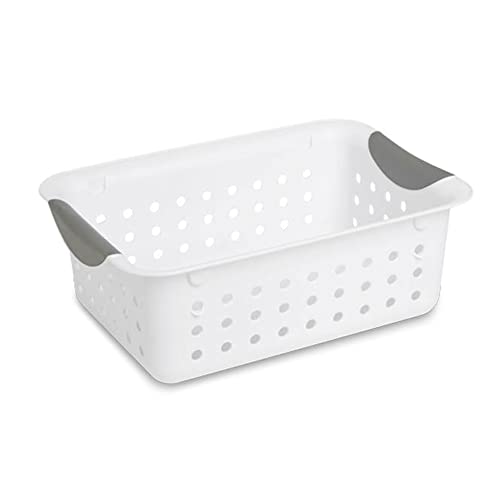 Sterilite Set of Ultra Plastic Storage Baskets with Handles Including 12 Small, 12 Medium, and 6 Large Containers for Home Organization, 30 Count