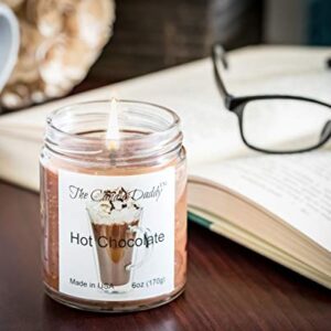 Hot Chocolate Cocoa Candle 6 oz Glass jar - 40 Hour Burn time - Poured in Small batches in The USA