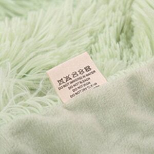 Plush Super Soft Blanket Bedding Sofa Cover Furry Fuzzy Fur Warm Throw Qulit Cozy Couch Blanket for Winter (63"x79", Green)