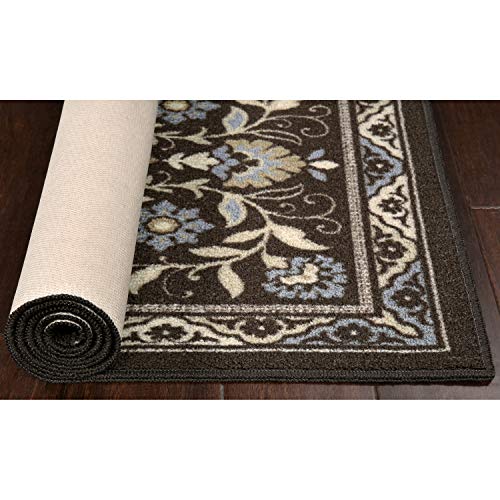 Maples Rugs Florence 2'6 x 3'10 Hallway Entry Kitchen Rugs Non Skid Washable Accent Area Mat [Made in USA], Coffee Brown