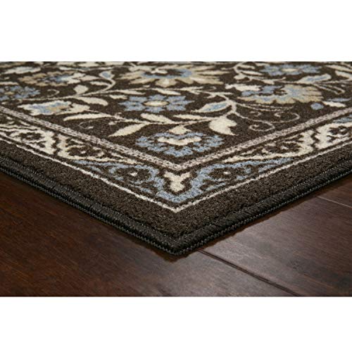 Maples Rugs Florence 2'6 x 3'10 Hallway Entry Kitchen Rugs Non Skid Washable Accent Area Mat [Made in USA], Coffee Brown