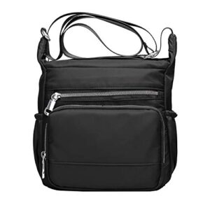 volganik rock small nylon crossbody bags for women multi pocket pocketbook shoulder bag ladies lightweight purse and handbags