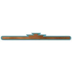 rustic turquoise wooden rug hanger – santa fe accents (30in)