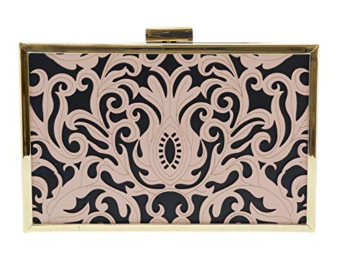 ROBERTO CAVALLI HXLPB3 D96 Nude/Black Box Clutch for Womens