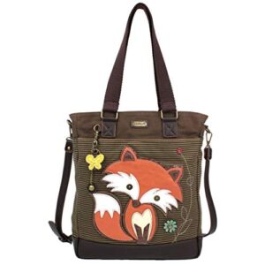 chala fox work tote shoulder bag – fox lovers gifts (handbag only)