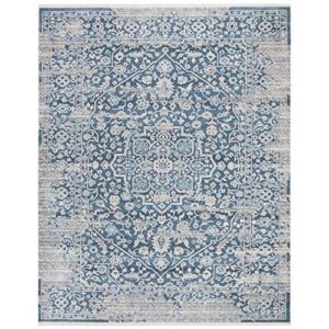 SAFAVIEH Vintage Persian Collection 8' x 10' Blue/Ivory VTP484M Traditional Oriental Distressed Area Rug