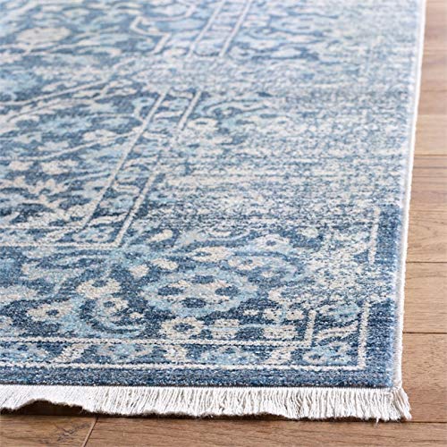 SAFAVIEH Vintage Persian Collection 8' x 10' Blue/Ivory VTP484M Traditional Oriental Distressed Area Rug