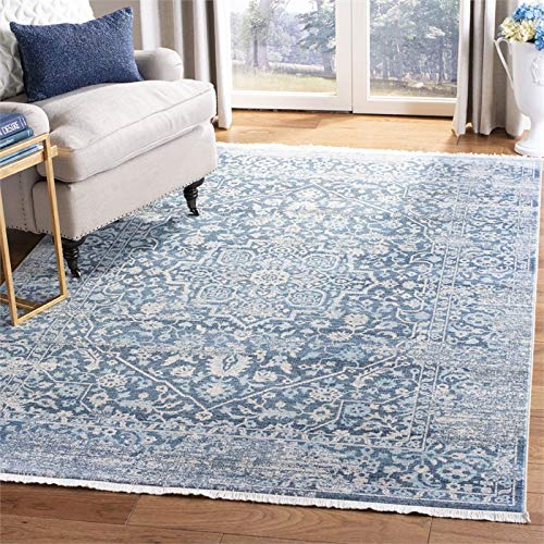 SAFAVIEH Vintage Persian Collection 8' x 10' Blue/Ivory VTP484M Traditional Oriental Distressed Area Rug