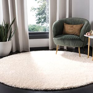 SAFAVIEH Madrid Shag Collection 9' x 12' Aqua MDG256J Solid Non-Shedding Living Room Bedroom Dining Room Entryway Plush 1.6-inch Thick Area Rug