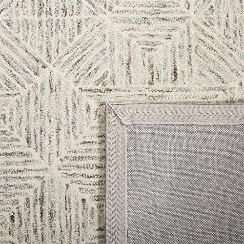 SAFAVIEH Abstract Collection 5' x 8' Light Blue ABT763J Handmade Premium Wool Area Rug