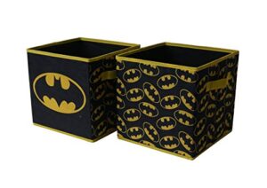 idea nuova batman collapsible storage cube, black (pack of 2)