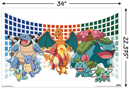 Trends International Pokémon - Trio Evolutions Wall Poster, 22.375" x 34", Unframed Version