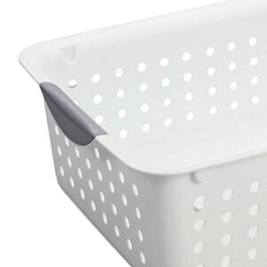 Sterilite 16248006 Medium Ultra Plastic Storage Organizer Basket White (36 Pack)