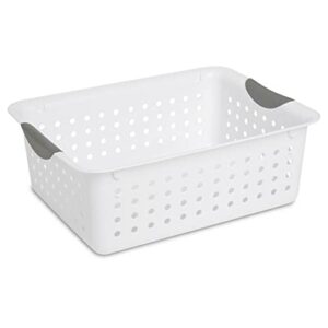 sterilite 16248006 medium ultra plastic storage organizer basket white (48 pack)