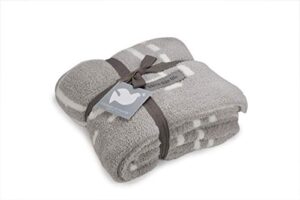 barefoot dreams covered in prayer reversible throw blanket, oyster/pearl color