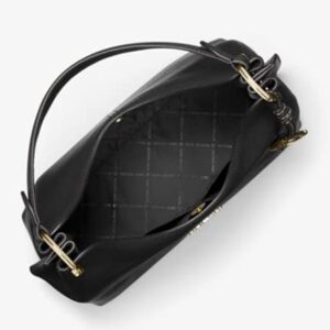 Michael Kors Women's Joan Large Slouchy Shoulder Bag Style 35S1GV9L3L (Black)