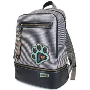 chala handbags paw print characters style purse collection – dog mom dog lover (teal paw_ backpack)