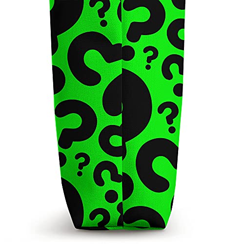 acid green question mark halloween Tote Bag