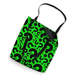 acid green question mark halloween Tote Bag