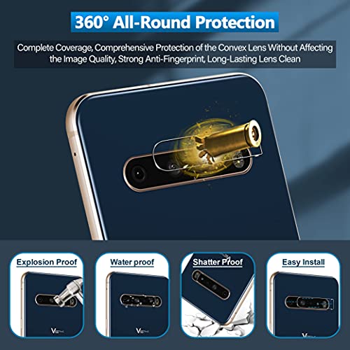 Cizerin [2+2 Pack] Tempered Glass Screen Protector for LG V60 ThinQ /5G / 5G UW - and Camera Lens Protector - Anti-fingerprint - Shatter Proof - (Not for The Dual Screen)