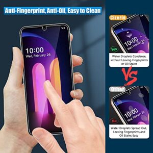 Cizerin [2+2 Pack] Tempered Glass Screen Protector for LG V60 ThinQ /5G / 5G UW - and Camera Lens Protector - Anti-fingerprint - Shatter Proof - (Not for The Dual Screen)