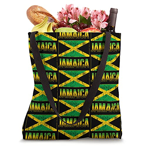 Jamaican Flag Of Jamaica Caribbean Island Retro Vintage Tote Bag