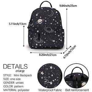 LOOMILOO Mini Backpack for Girls, Cute Small 3D Printed Bookpacks Durable Waterproof Polyester Purse Kavaii Bags for Women,Teen,Kids,Todders (32)