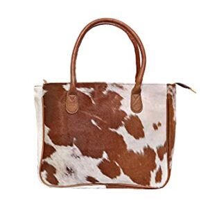 Women's Western Classic Cowhide Tote Bag Shoulder Handbag with Freebie Clutch Shoulder Hand Bag Classical Tote