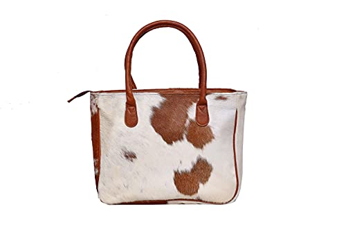 Women's Western Classic Cowhide Tote Bag Shoulder Handbag with Freebie Clutch Shoulder Hand Bag Classical Tote