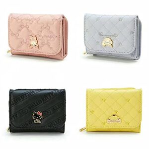 Binocara My Melody Kuromi Wallet,Cute Cartoon Small Short Wallet,Ladies Girls Card package Purses,Women Money Bag Trifold Wallet, Black, 4.13 x 1.18 x 3.34 inches