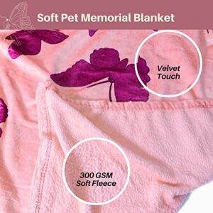 Sympathy Blanket, Soft Memorial Blankets and Throws - Bereavement Blanket Remembrance Gift for Loss of Mother - Memorial Blanket for Loss of Loved One or Bereavement Gift Ideas - Dog Memory Blanket