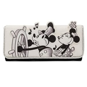 loungefly disney mickey mouse steamboat willie music cruise flap wallet