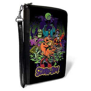 buckle-down women’s pu zip around wallet rectangle-scooby doo, 7.5″x4.5″