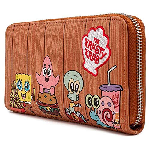 Loungefly x Nickelodeon SpongeBob SquarePants Krusty Krab Group Zip-Around Wallet