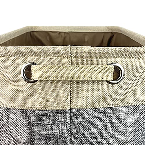 MALIHONG Personalized Foldable Storage Basket with Cute Dog Golden Retriever Collapsible Sturdy Fabric Pet Toys Storage Bin Cube with Handles for Organizing Shelf Home Closet, Grey and White