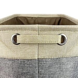 MALIHONG Personalized Foldable Storage Basket with Lovely Dog Labrador Collapsible Sturdy Fabric Pet Toys Storage Bin Cube with Handles for Organizing Shelf Home Closet, Grey and White