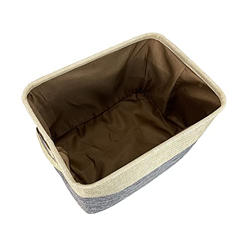 MALIHONG Personalized Foldable Storage Basket with Cute Dog Norwegian Elkhound Collapsible Sturdy Fabric Pet Toys Storage Bin Cube with Handles for Organizing Shelf Home Closet, Grey and White