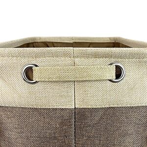 MALIHONG Personalized Foldable Storage Basket with Cute Dog Chihuahua Collapsible Sturdy Fabric Pet Toys Storage Bin Cube with Handles for Organizing Shelf Home Closet, Brown and White