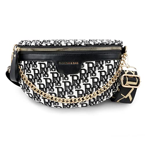 Crossbody Bags For Women, Unique portable small crossbody shoulder bag. (Black)