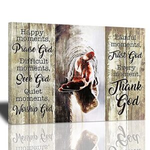 amazing jesus poster christian religious canvas wall art every moment thank god painting christ pictures prints hand of god artwork motivational quotes wall decor poster framed for bedroom living room