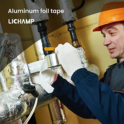 Lichamp HVAC Tape, Aluminum Foil Tape Metal Insulation Tape for Ductwork, AC Air Conditioner Sealing, 2 inch x 70 Yards (210 feet), A201SL