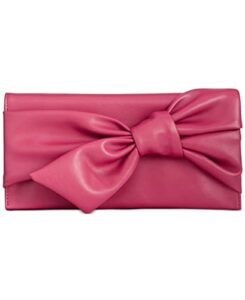 i.n.c. international concepts inc women’s pink faux leather chain strap clutch handbag purse