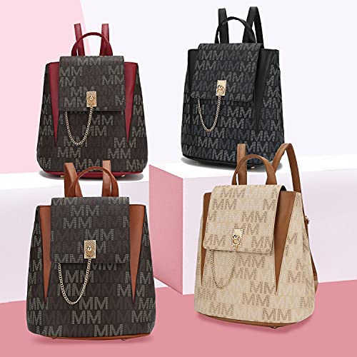 MKF Collection Backpack for Women, Vegan Leather Handbag Top handle Daypack Purse
