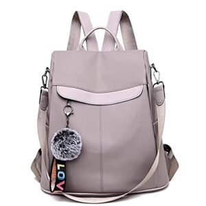cofihome backpack purse waterproof shoulder bag contrast color anti-theft purse for women